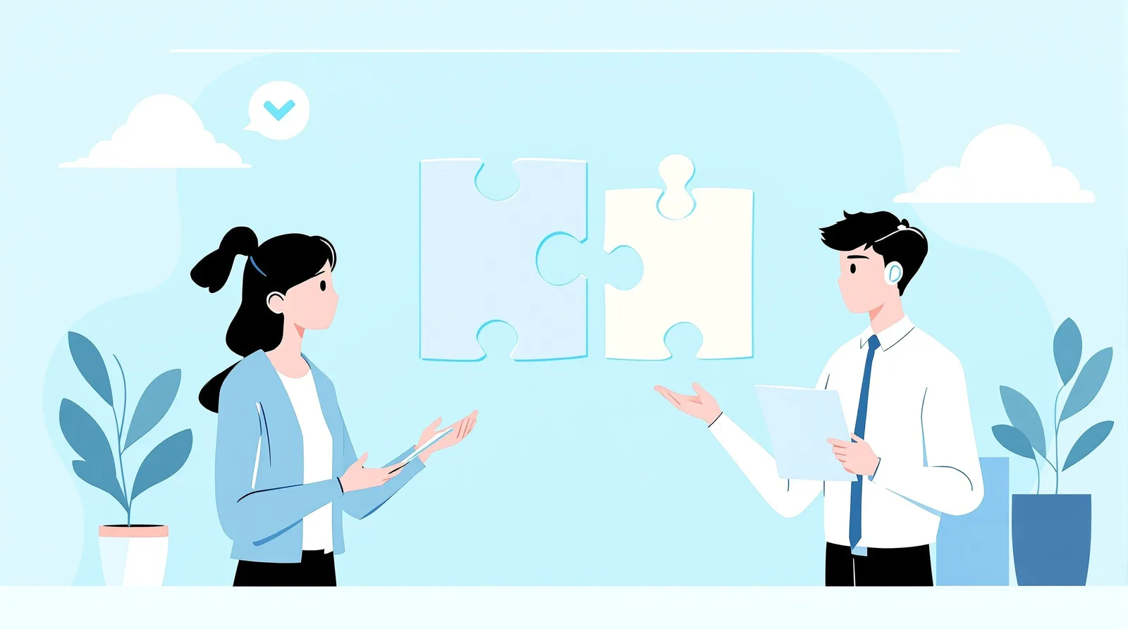 大学とのマッチングを証明する日本人学生のイラスト