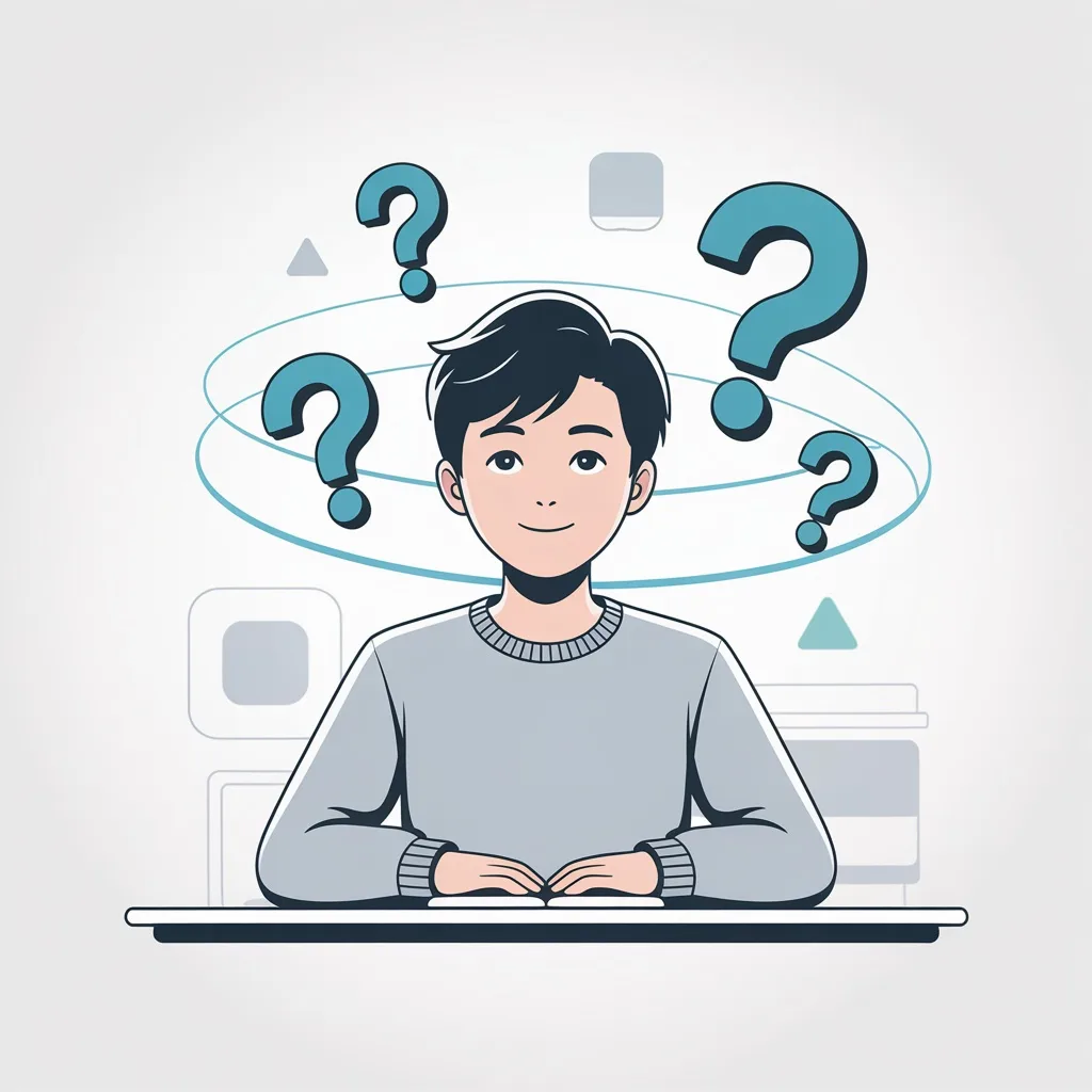 質問に答える日本人学生のイラスト