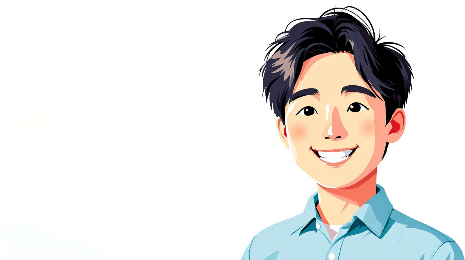 自信を持つ学生のイラスト